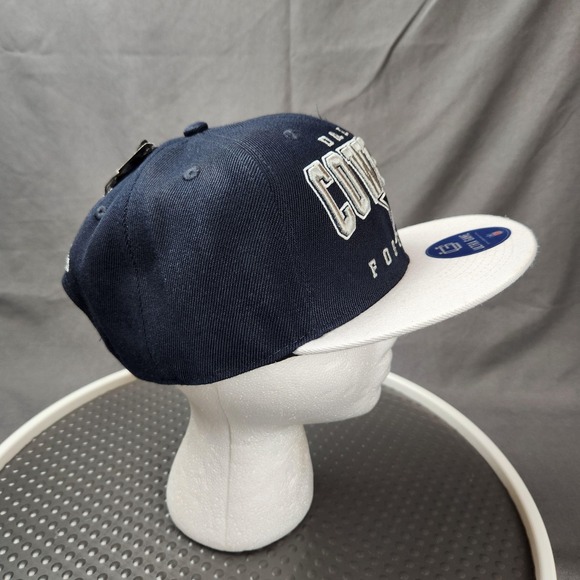 Dallas Cowboys Hat Cap Snap Back Mens One Size Blue White NFL Football Flat Brim - Picture 6 of 12